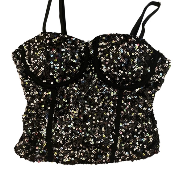 Sequin corset top-small NWOT - Picture 2 of 6